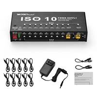 MOSKY ISO-10 terisolasi Power Supply cangkang logam Multi-Output USB 9V 12V 18V perlindungan Pedal gitar Aksesori adaptor daya