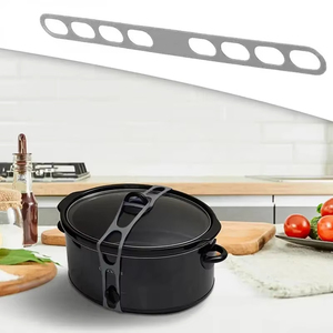 Tapa de silicona reutilizable de 54 cm con correa antisalpicaduras, diseño plegable transpirable y banda elástica para ollas y loncheras universales al por mayor - Product Image 2