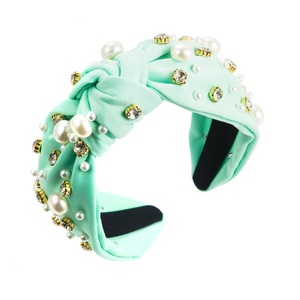 Diadema de Moda con Perlas y Diamantes de Imitación para Mujer, Accesorios para el Cabello, Venta al por Mayor, OEM Personalizado - Product Image 5