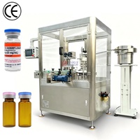 Machine de remplissage automatique de flacons en verre de 10 ml et 15 ml, machine d'embouteillage monobloc pour ligne de lavage et de remplissage d'ampoules