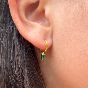 ROXI Joyería de Cobre de Moda al por Mayor, Pendientes Huggie con Circonitas y Baño de Oro de 18K para Mujer - Product Image 5
