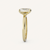 Bague de fiançailles solitaire à quatre griffes en émeraude 3 carats, diamant de laboratoire cultivé, en or massif 14K/18K, certifiée IGI CVD/HPHT, personnalisable