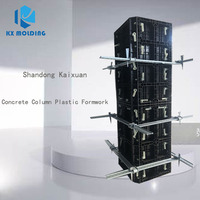 Super Kaixuan Coffrage de colonne carrée en béton moderne, léger, réglable en taille, en plastique ABS, OEM
