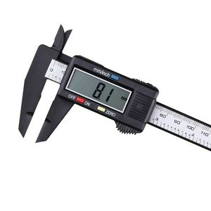 Strumento misuratore in fibra di carbonio per elettronica con calibro digitale LCD da 150mm
