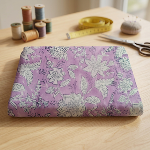 Tela de Algodón Sanganeri Cómoda y Ligera, Tejida a Mano con Estampado Floral, de Secado Rápido, para Fundas, Niñas y Niños - Product Image 2