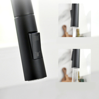 Robinet de cuisine moderne flexible extractible en acier inoxydable, robinet d'évier de cuisine eau chaude et froide avec douchette extractible