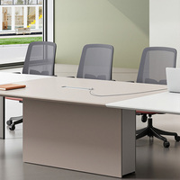 Table de réunion modulaire moderne, table de conférence multi-tailles, bureau de discussion pour entreprise, espace de travail de bureau