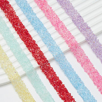Bande adhésive double face écologique faite à la main avec strass en cristal et diamants, style longue bande à tige pour sacs