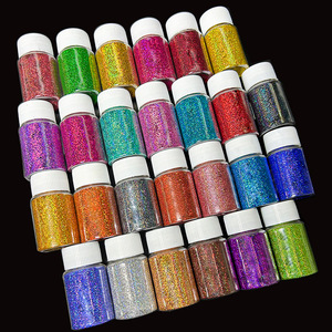 Ensemble de poudre de paillettes multicolores, 24 flacons de couleurs assorties, poudre de paillettes féerique pour la décoration des ongles, la peinture corporelle, les festivals - Product Image 1
