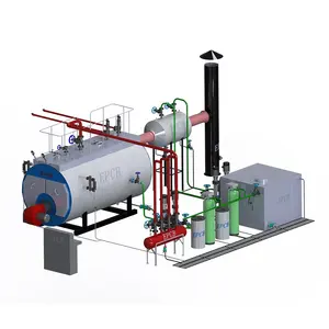 EPCB Fire Tube Industrial Oil Gas Fired 4ton Steam Boiler With Famous Burner