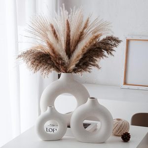Jarrón de Cerámica Transparente Estilo Art Deco Simple para Flores, con Tamaño y Forma Personalizables, Plantas Artificiales para Decoración del Hogar - Product Image 4