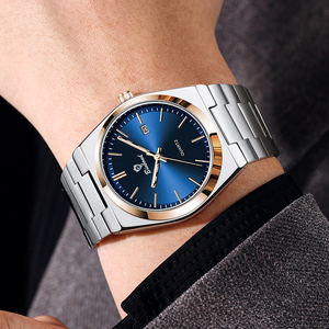 Montre pour homme BINBOND, ultra-fine, en acier inoxydable, étanche, lumineuse, résistante aux rayures - Product Image 3