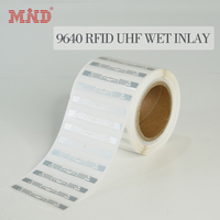 Etiqueta/Adhesivo RFID UHF Húmedo/Seco con Chip Alien H9 9640 de 98*15mm para Gestión de Activos