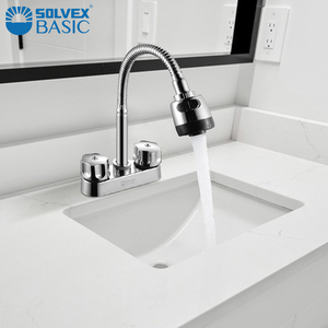 ก๊อกน้ำอ่างล้างหน้า SOLVEX 4 นิ้ว รุ่น Eco-Flow <span class=keywords><strong>Duet</strong></span> แบบหมุนได้ 360 องศา ตัวก๊อกทำจากโลหะผสมสังกะสีที่ทนทาน พร้อมไส้กรองพลาสติก  แบบก้านโยกเดี่ยว - Product Image 6