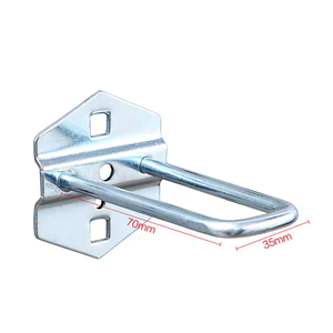 Metal <strong>Tool</strong> <strong>Hook</strong> with Display Hole Wall Pegboard Rack Shelf Hardware for <strong>Tool</strong> Hanging Industrial Style <strong>Hook</strong> - Product Image 3