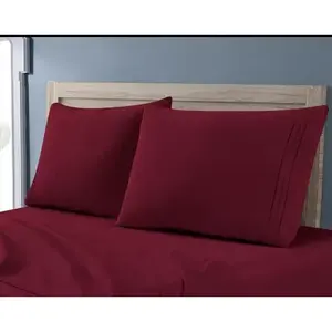 Ensemble de draps 10 pièces, 2000 fils, taille double, drap-housse uni, ensemble de literie pour la maison - Product Image 3