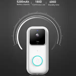 Door 1080p HD Wireless Hotel Mini Intercom Ring Wifi Tuya Smart Wireless Video Doorbell Camera