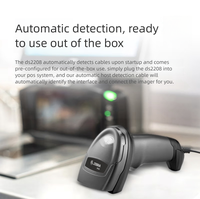 Escáner de Código de Barras Manual con Cable USB ZEBER DS2208 1D/2D, Sensor CMOS, Escaneo de Tamaño A4, Rango Estándar, Uso en Supermercados, Control de Inventario