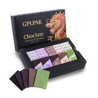 Insérer l'emballage rembourré de chocolat de gastronomie dattes boîte de cadeaux en papier boîte cadeau rembourrée transparente avec fenêtre