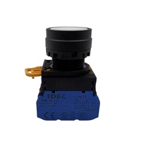 IDEC YW 24v白色DPST-否/数控标准1NO + 1NC前面板安装按钮开关24v白色DPST-否/数控标准1NO + 1NC
