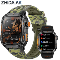 Montre connectée de fitness avec système de positionnement global HT36, moniteur de fréquence cardiaque, écran tactile, téléphone BT, étanche IP68, pour hommes, sport