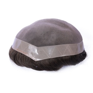 En Existencia, Tupé de Cabello Humano Mono Fino de Alta Calidad para Hombre, Tamaño de Reemplazo, Tupé de Cabello Humano con Encaje PU para Hombre - Product Image 1