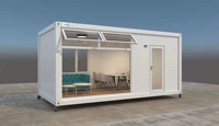Cabine de bureau modulaire préfabriquée en conteneur maritime de 20 pieds, portable, mobile, jardin, maison préfabriquée en acier, Chine