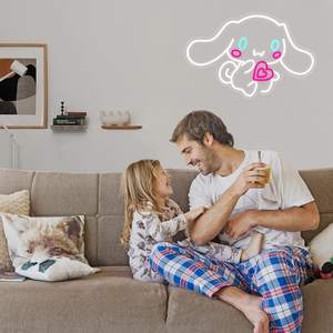Cinnamoroll enseigne au néon art mural LED néon chambre salle <span class=keywords><strong>de</strong></span> <span class=keywords><strong>jeux</strong></span> décoration personnage <span class=keywords><strong>de</strong></span> dessin animé japonais chien image mignon décor à la maison nuit - Product Image 4