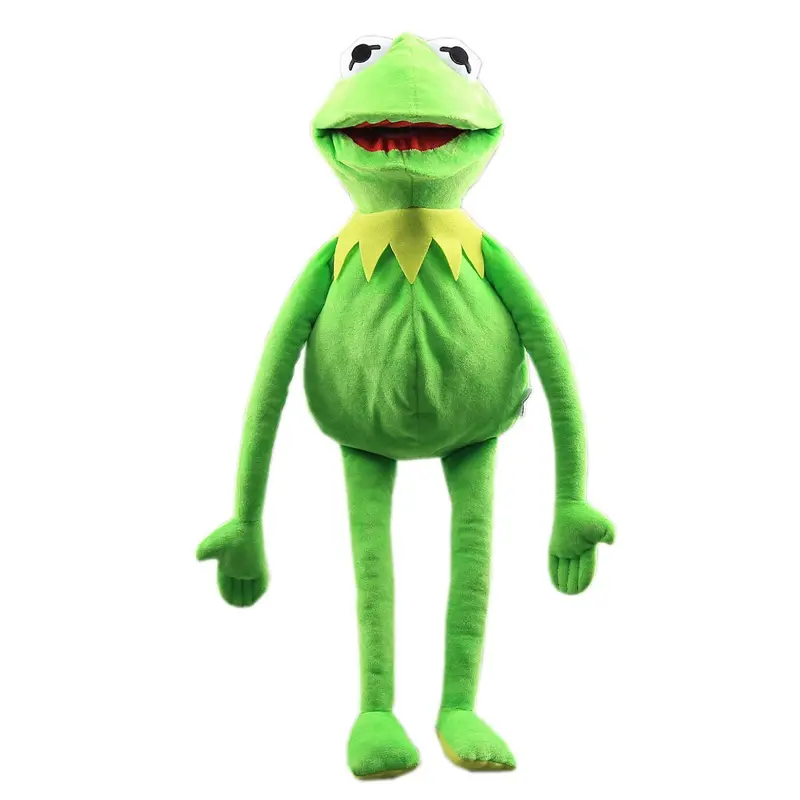 TCXW061101 venda quente greenThe Muppets Show Soft e Funny Hand Frog Stuffed Plush Toy Vivid Puppet Bom brinquedo para crianças