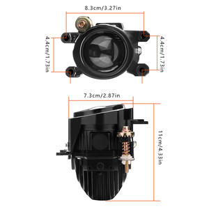 ไฟตัดหมอก Zdf20 80W 18000Lm สีเหลืองขาว Bi-LED ขนาด 2 นิ้ว สำหรับโปรเจคเตอร์ไฟตัดหมอกโตโยต้า 2 นิ้ว แบบสามสี - Product Image 6