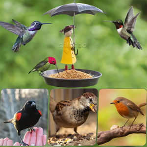 Bền thân thiện với môi sắt Bird Feeder bên ngoài treo Pet Bird hạt giống thực phẩm container trong ô hình dạng - Product Image 5