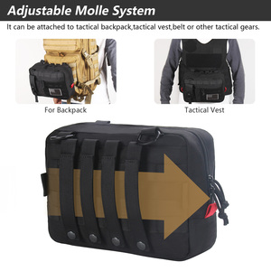 Gấp Admin Pouch <span class=keywords><strong>laser</strong></span>-cắt thiết kế không thấm nước Molle công cụ Túi EDC tiện ích Tổ chức eo Pouch dây kéo chiến thuật tập tin đính kèm - Product Image 5