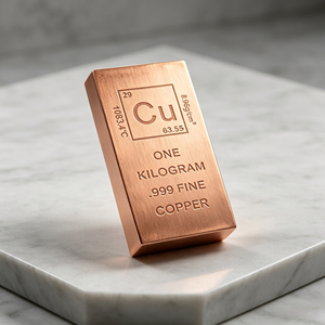 Lingote de Cobre Puro de 1 kg, Barra Rectangular, Superficie Pulida, Sello de Propiedades Químicas, Muestra para Enseñanza Física - Product Image 3