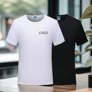 Camiseta con Logotipo Reflectante, Transpirable, de Color Sólido, Camiseta de Verano para Hombre, Casual, de Manga Corta, Ajustada, con Bordado, para Trabajo - Product Image 1