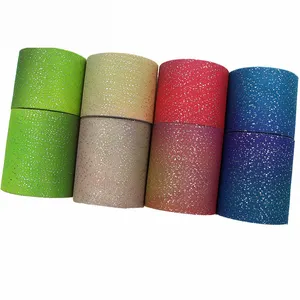 6センチメートル8センチメートルColorful Printed Pattern Organza Mesh Fabric Ribbon With Rhinestone Diamond Ribbon 2021 Hot Sale Product