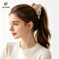 IFOND Chouchous Élastiques Oreilles de Chat Moelleuses Couleur Unie Accessoires Cheveux pour Femmes et Filles