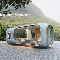 Cabine de jardin préfabriquée Wayon, structure en acier isolée moderne, pour studio de jardin, bord de lac