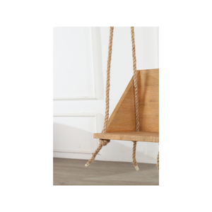 Fauteuil suspendu moderne en rotin tressé Ardena avec siège en forme de boîte et corde épaisse, aspect naturel, 1 place, pour usage extérieur - Product Image 2