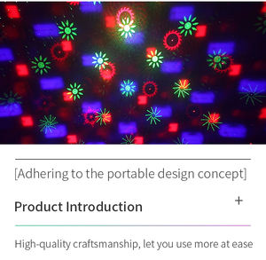 Mini Láser RGB para Fiestas, Luz DJ con 48 Patrones, Proyector de Haz de Luz Activado por Sonido con Control Remoto, IP54, 2500 Lúmenes, para Discotecas, Bares, Navidad - Product Image 3