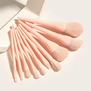 YRX A085 Günstige Großhandel Private Label Make-up Pinsel Set Anpassen Beauty Brush Set 10 Stück Candy Color für Anfänger