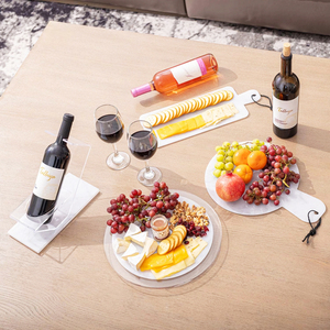 Porte-bouteille à <span class=keywords><strong>vin</strong></span> en lucite de luxe avec base en marbre, présentoir en acrylique transparent pour table, bar, cave à <span class=keywords><strong>vin</strong></span> ou cadeau pour la maison - Product Image 5