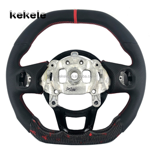 Volante de Cuero Rojo con Fibra de Carbono Forjada para Jeep Wrangler JL 2018-2025 Gladiator JT, Accesorios Interiores para Auto - Product Image 6