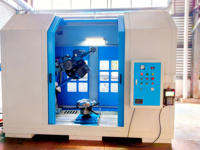 Machine de polissage CNC entièrement automatique pour plaques métalliques industrielles de forme disque, avec moteur et boîte de vitesses
