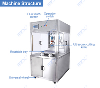 HNOC Trancheuse à gâteau automatique à ultrasons Machine à couper le fromage mozzarella à ultrasons Machine à couper les gâteaux ronds