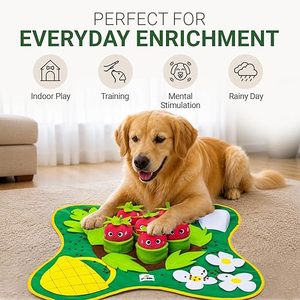 Snuffle <b>Mat</b> for Dogs 28.3" x 28.3" - <b>Large</b> Dog Slow Feeder Enrichment Foraging - Sniff <b>Mat</b> for Puppies and Pets - Interactive No - Product Image 2