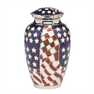 Urna Funeraria de Aluminio Azul con Diseño de Tigre para Cenizas de Adultos, Urna Decorativa Grande con Tapa - Product Image 6