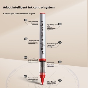 Marcadores Acrílicos para Estudiantes, Pinceles de Arte, Punta Suave para Niños, Secado Rápido, Juego de Rotuladores de <span class=keywords><strong>Acuarela</strong></span> Individuales, Marcador Acrílico - Product Image 3