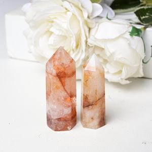 Vente en gros de cristaux de guérison polis de haute qualité, plusieurs matériaux, en forme de pilier, pour la décoration de la maison et les cadeaux de Noël - Product Image 2