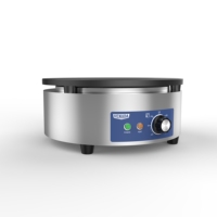 Fabricant professionnel Machine électrique ronde antiadhésive en acier inoxydable pour crêpières et crêpes avec protection contre la surchauffe