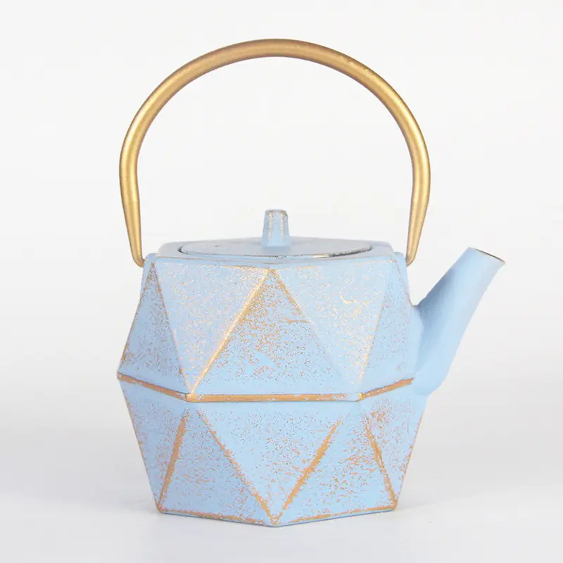 Multi Size Tetsubin Tea Kettle Color Diamond Style Cast Iron Teapot 1200ml With Stainless Steel Infuser